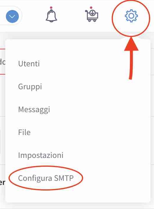 configura SMTP in Syncrogest per invio email