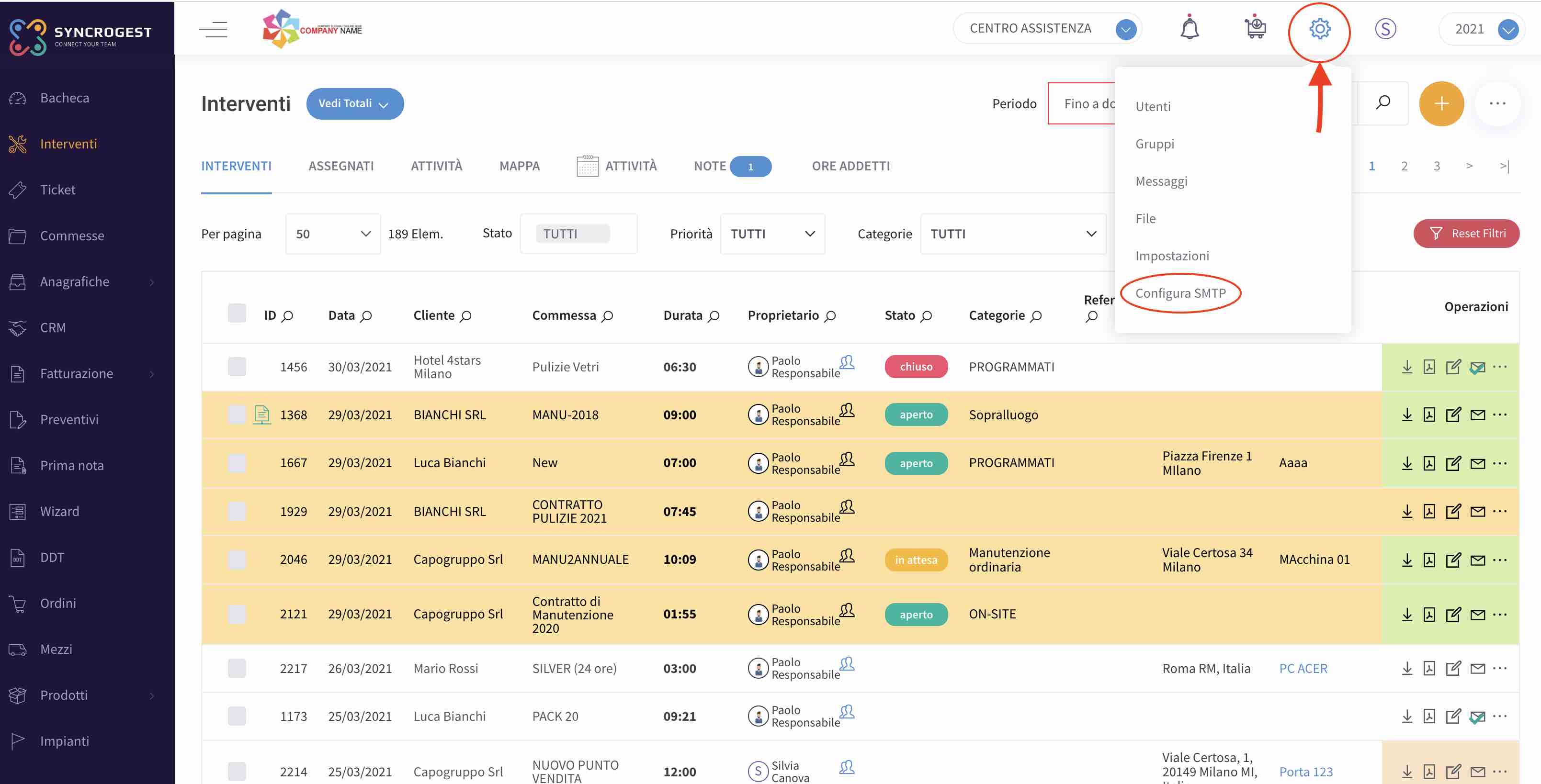 Come configurare il tuo SMTP in Syncrogest