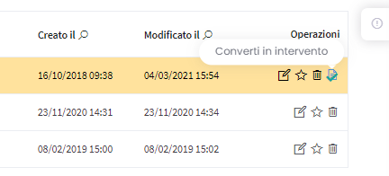 converti intervento ticket