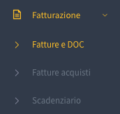 fatturaziione menu