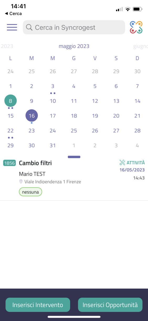 calendario attività