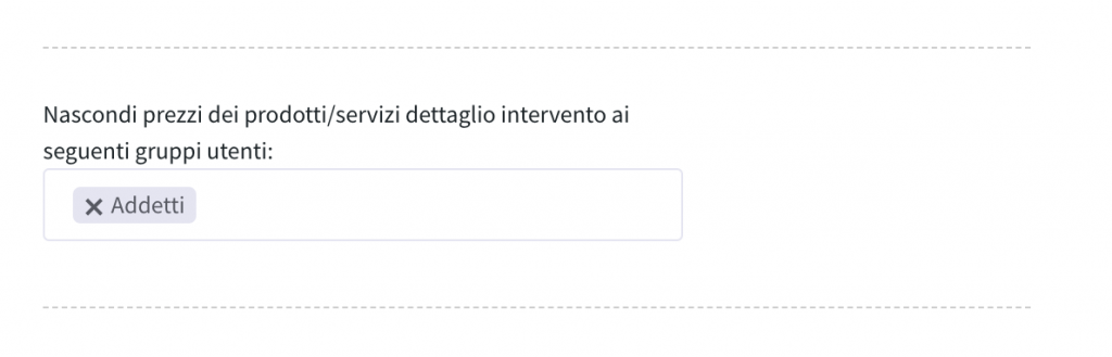 abilitazione/disabilitazione modifica i prezzi