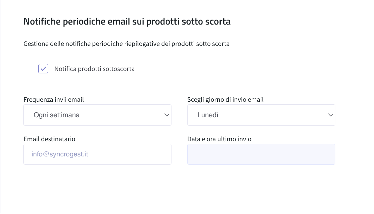 configura mail sottoscorta