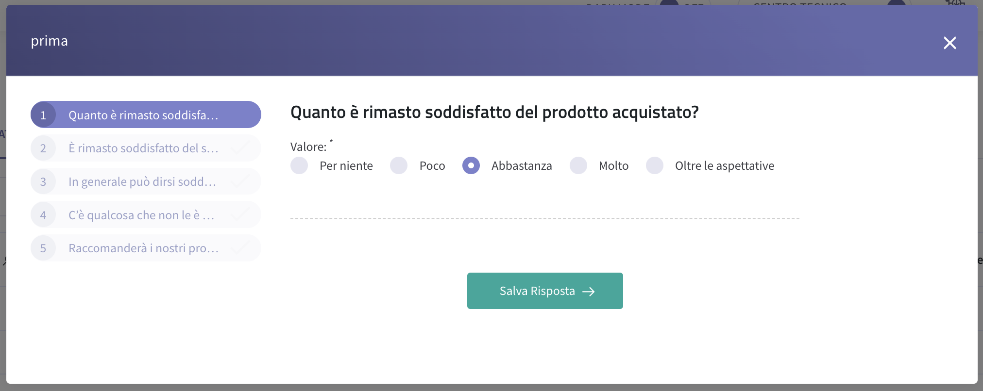 Screenshot 2023-08-08 alle 16.40.12 visualizzazione in compilazione delle risposte radio